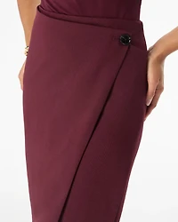 Faux Wrap Pencil Skirt