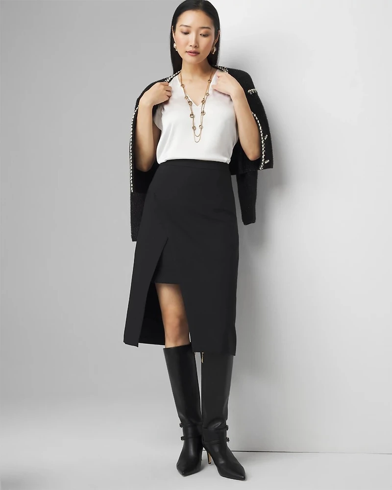 Petite Ruched Shoulder Shell Top