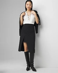 Petite Ruched Shoulder Shell Top