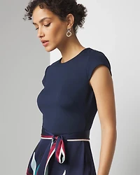 Handkerchief-Hem Midi Dress