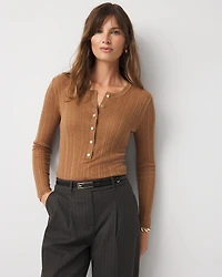 Ribbed Henley Sweater