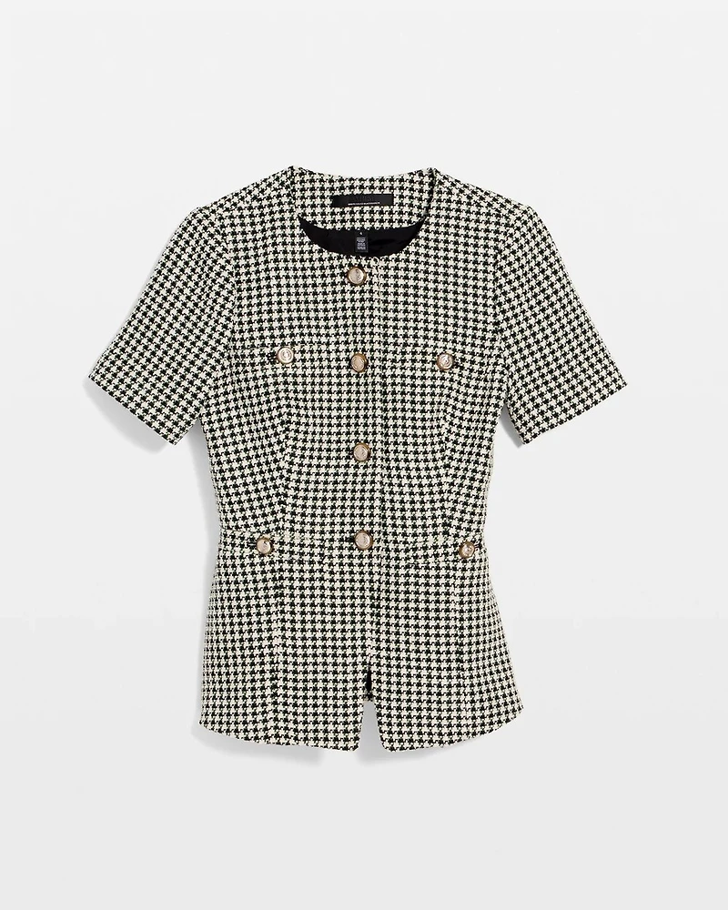 Houndstooth Tweed Jacket