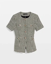 Houndstooth Tweed Jacket