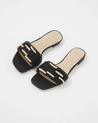 Braided Strap & Gold Flats