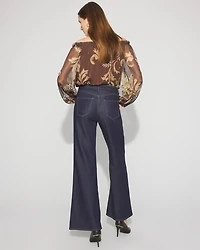 Petite High-Rise Belted Wide-Leg Jean