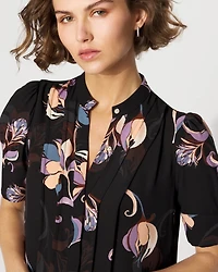 Elbow Sleeve Y-Neck Shirt