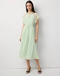 Chain + Keyhole Detail Midi Dress