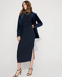 Asymmetrical Mockneck Bodycon Dress