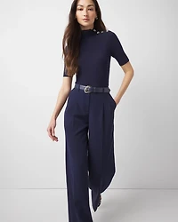 Elbow Sleeve Mock Neck Sweater