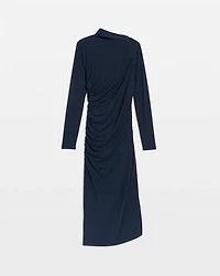 Asymmetrical Mockneck Bodycon Dress