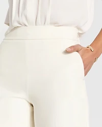 High-Rise Flat-Front Wide-Leg Pant