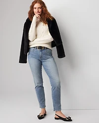 High-Rise Everyday Soft Denim™ Embellished Straight Jean