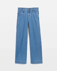 Mid-Rise Wide Leg Jean