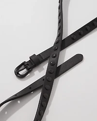 Faux Leather Studded Belt
