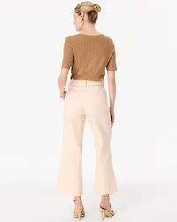 Extra High Rise Coated Wide-Leg Crop
