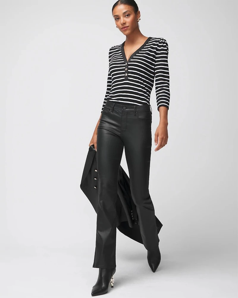 3/4 Sleeve Henley Tee