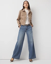 Coated Denim Trucker Jacket