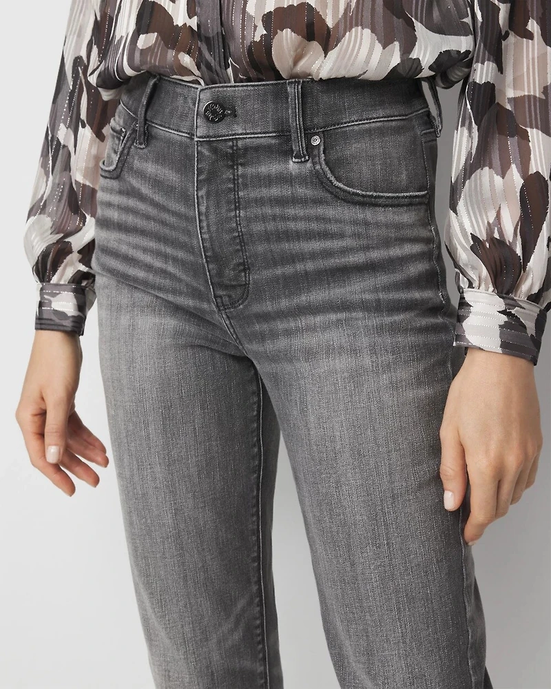 High Rise Byna Slim Jean with Slits