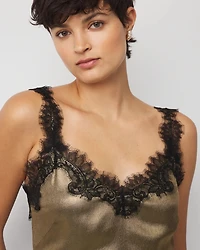 Lace Trim Satin Camisole