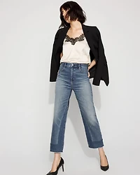 Lace Trimmed Satin Camisole