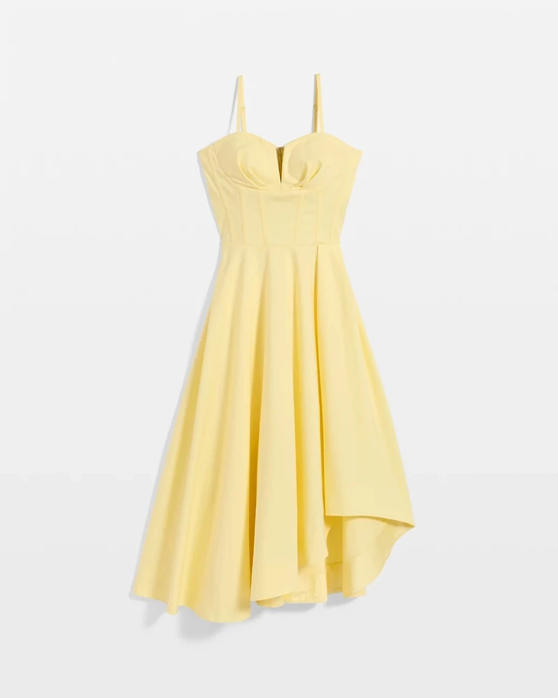 Strapless Corset Midi Dress