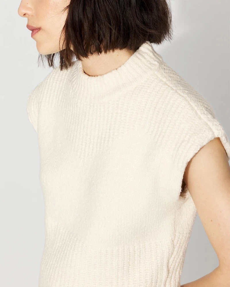 Petite Mock Neck Sweater Vest