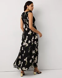 Ruffle Chiffon Maxi Dress
