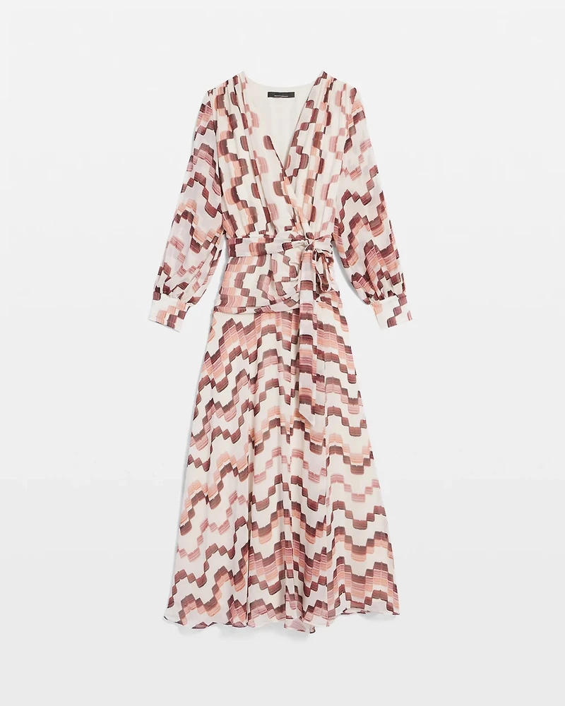 Printed Chiffon Maxi Dress