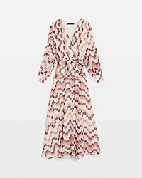 Printed Chiffon Maxi Dress