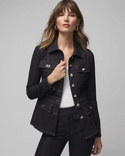Petite Denim Utility Jacket