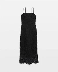 Strapless Lace Midi Dress