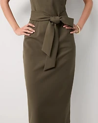 Petite Sleeveless Belted Sheath Dress