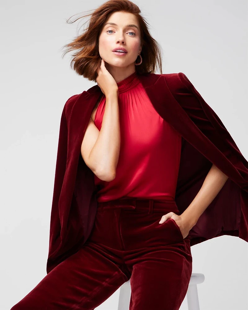 Halter Pleated Shell