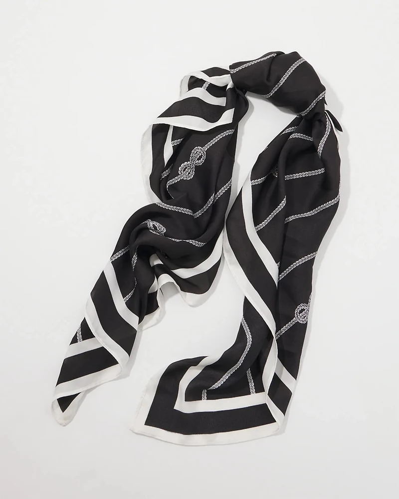 Rope Print Square Scarf