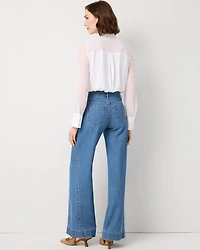 Mid-Rise Wide Leg Jean