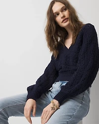 Chunky Knit Dolman Pullover Sweater