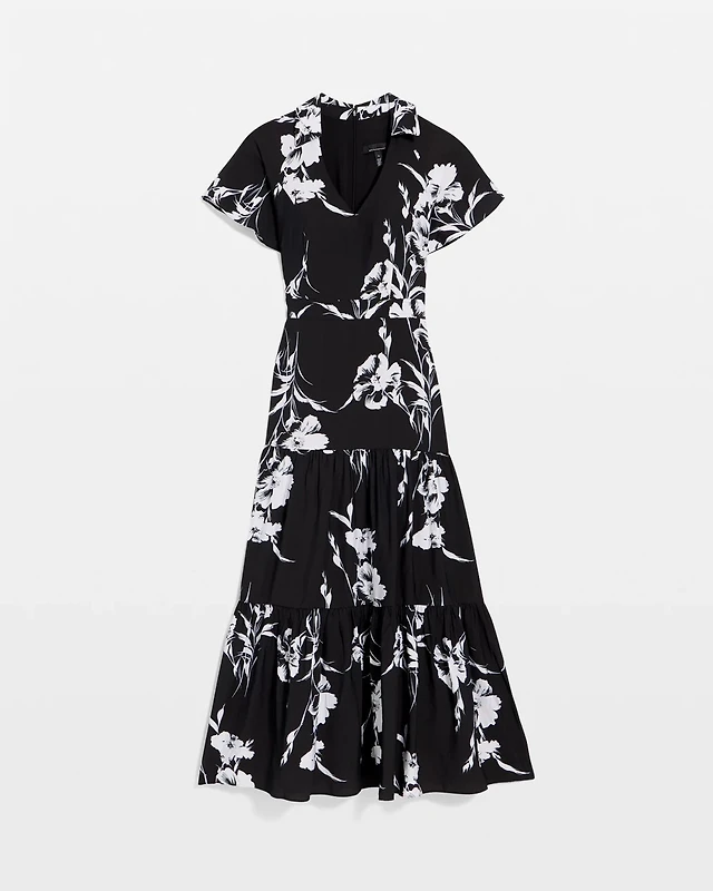 White House Black Market Tiered Midi Dress | Arden Fair