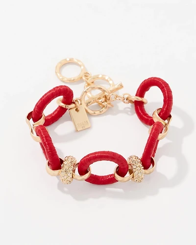 Raffia Toggle Bracelet