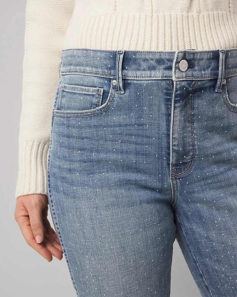 High-Rise Everyday Soft Denim™ Embellished Straight Jean
