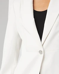 Jeweled Button Blazer
