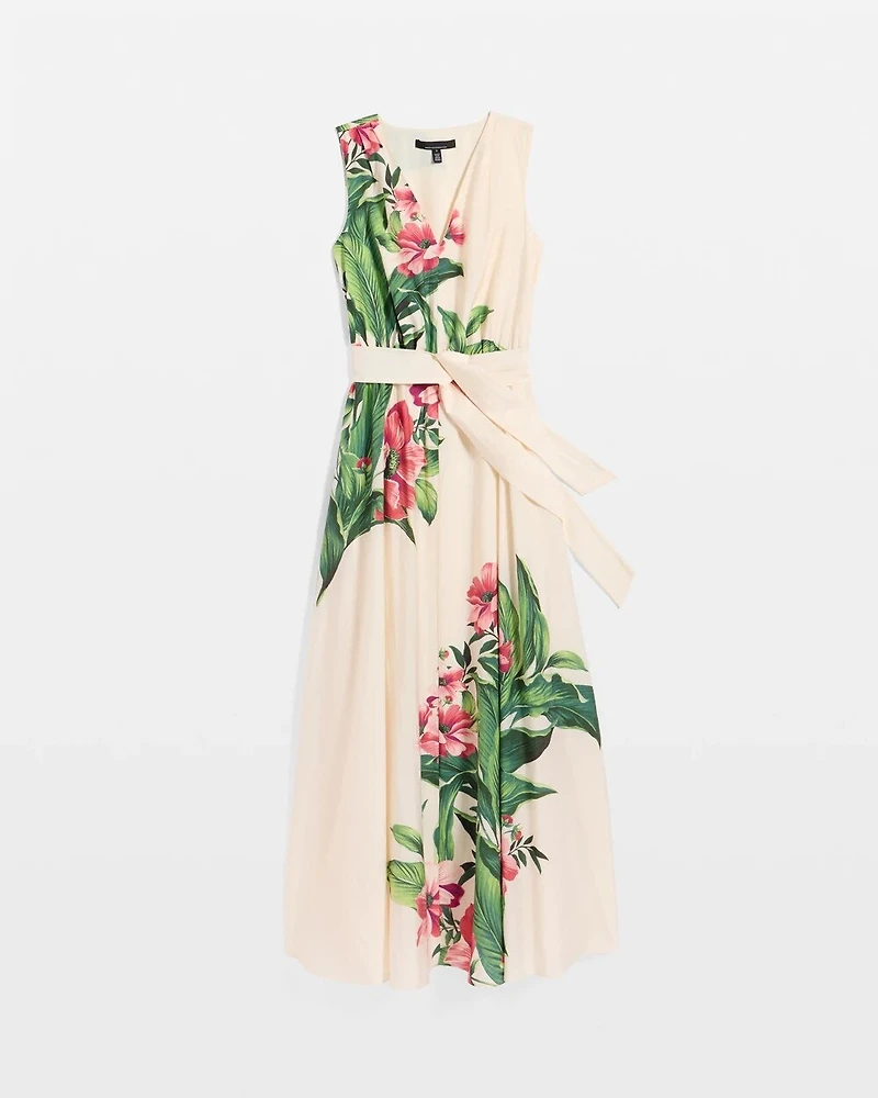 Crepe Sleeveless Maxi Dress