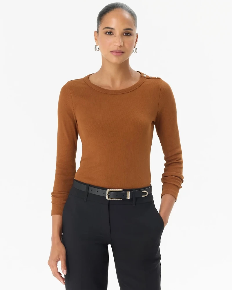 Ribbed Long Sleeve Top