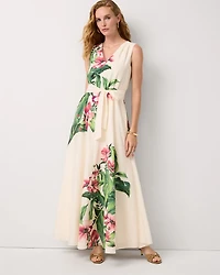 Crepe Sleeveless Maxi Dress