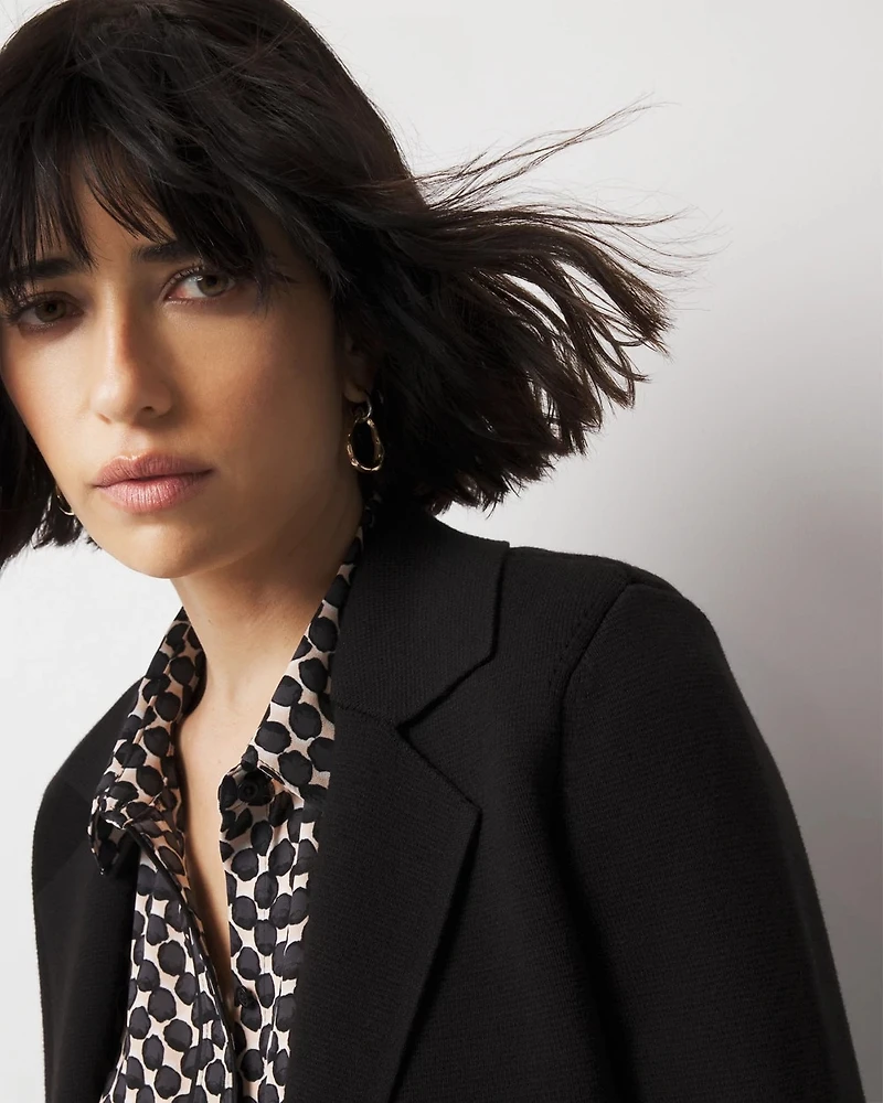 Cropped Sweater Blazer