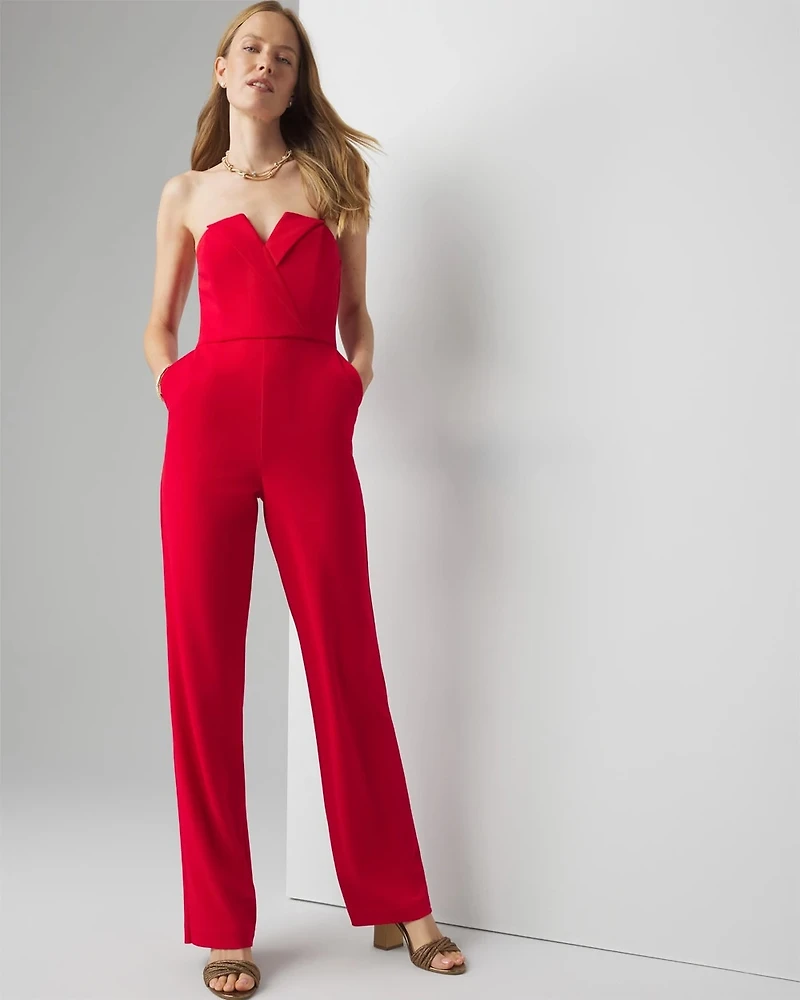 Strapless Tuxedo Jumpsuit