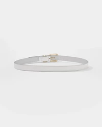 Metallic Faux Leather Belt