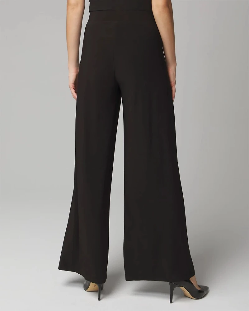 Matte Jersey Pleated Wide Leg Pant