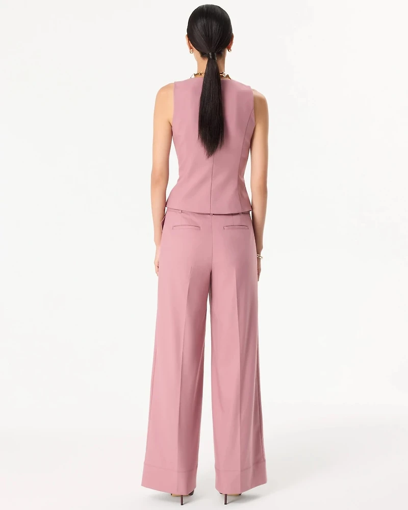 Belted High-Rise Wide Leg Pant
