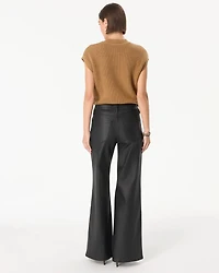 Coated Denim High Rise Wide Leg Jean
