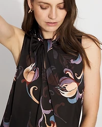 Satin Twist Neck Shell